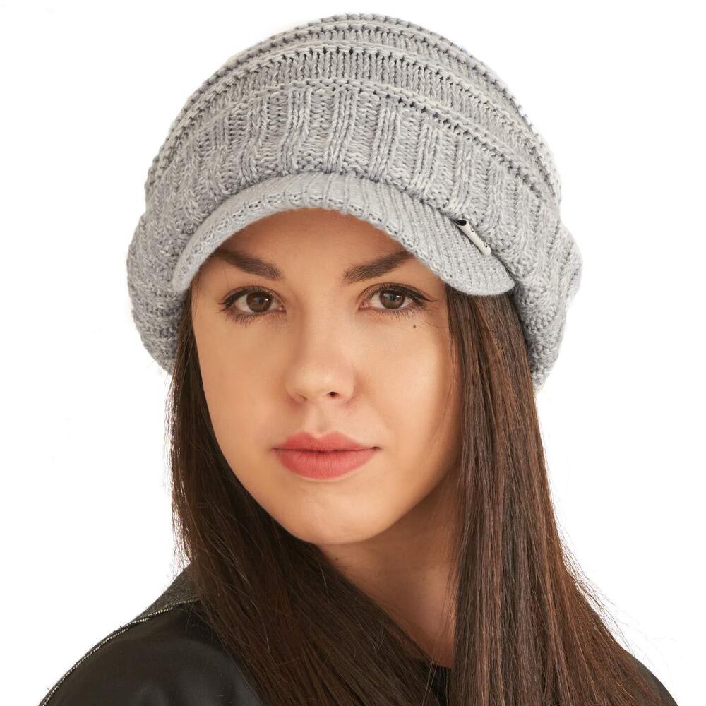 2724 Slouchy Beanie Brim Hat - Slouch Cap Warm Slouchy Brim Cable Knit